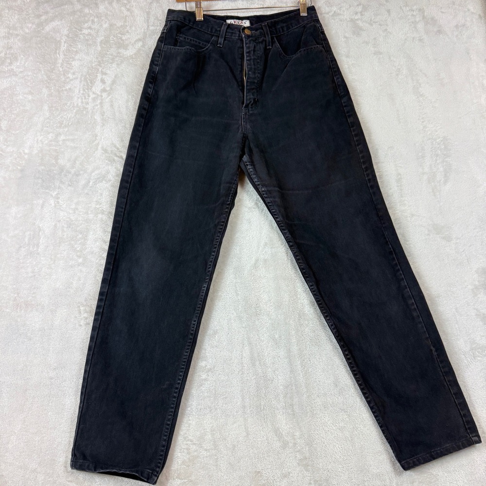 VTG Guess Georges Marciano Black Jeans High Rise Straight Leg Mom Jeans 90s USA